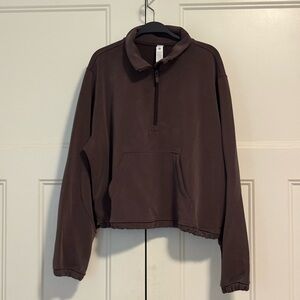 Lululemon Softstreme Half-Zip Pullover Sweater - Brown